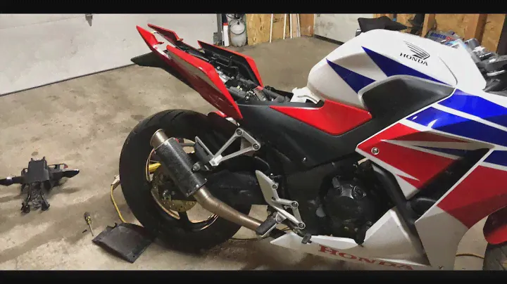 CBR rear fender removal + led turn signals !