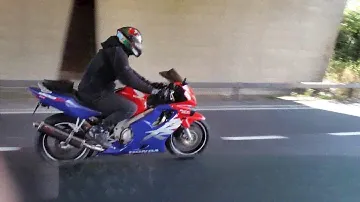 Honda CBR600 f4 Scorpion Exhaust Sound + TOP SPEED - Brecon Beacons, Wales UK