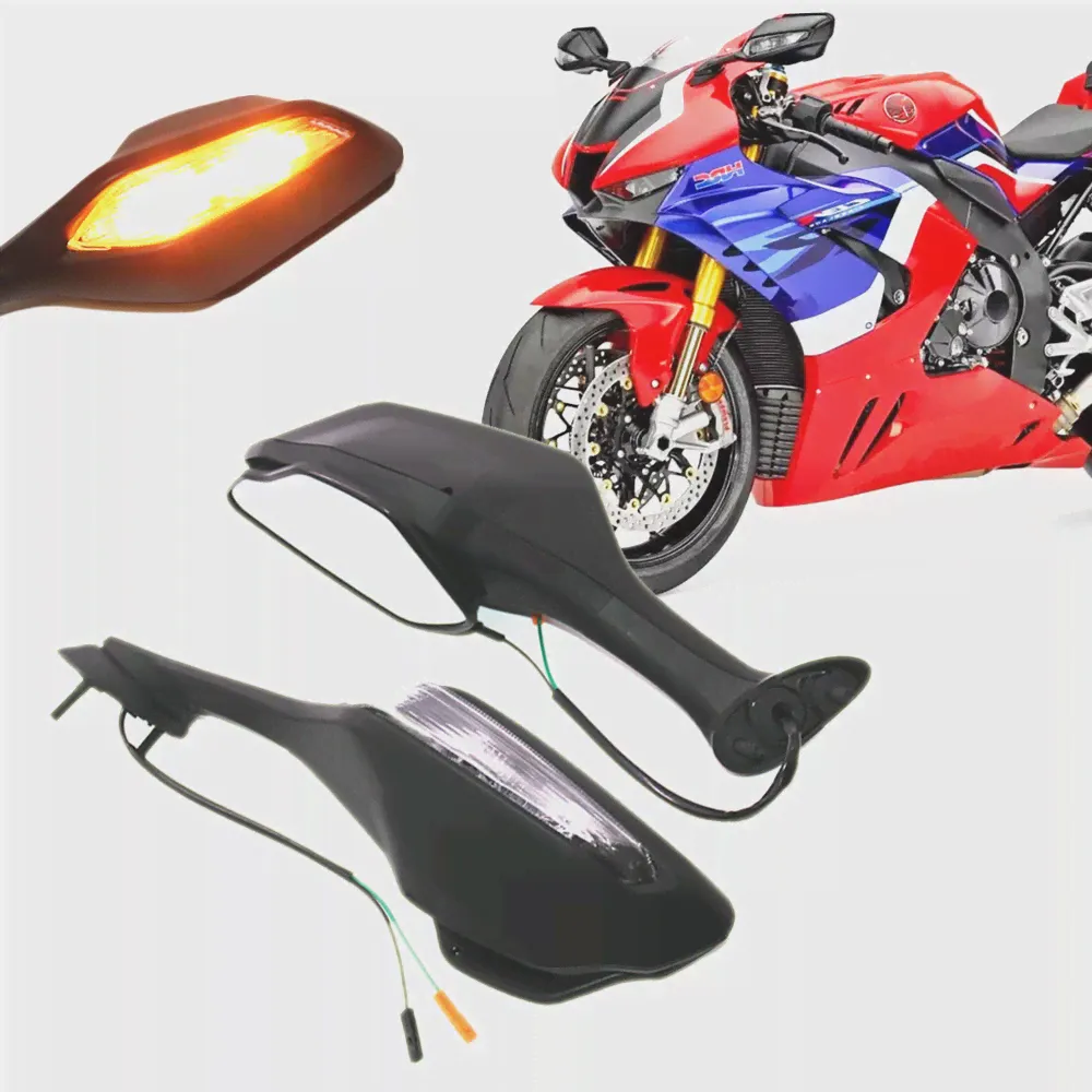 Мотоциклетные Зеркала Заднего Вида Поворотники Для Honda CBR 1000 RR 1000RR CBR1000RR 2017-2020 2019 Встроенные Светодиодные Зеркальные Аксессуары