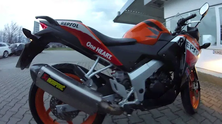Honda Cbr 125 R Repsol + Akrapovic Komplettanlage